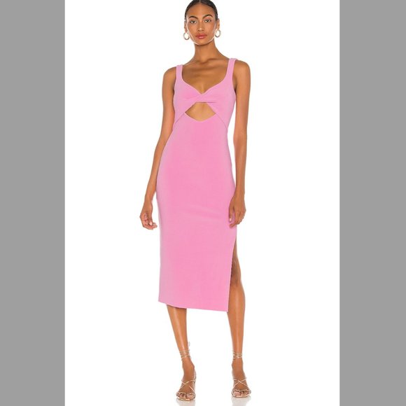 Bec & Bridge Joelle Midi Dress Pink - Size : US 6 - Picture 2 of 9